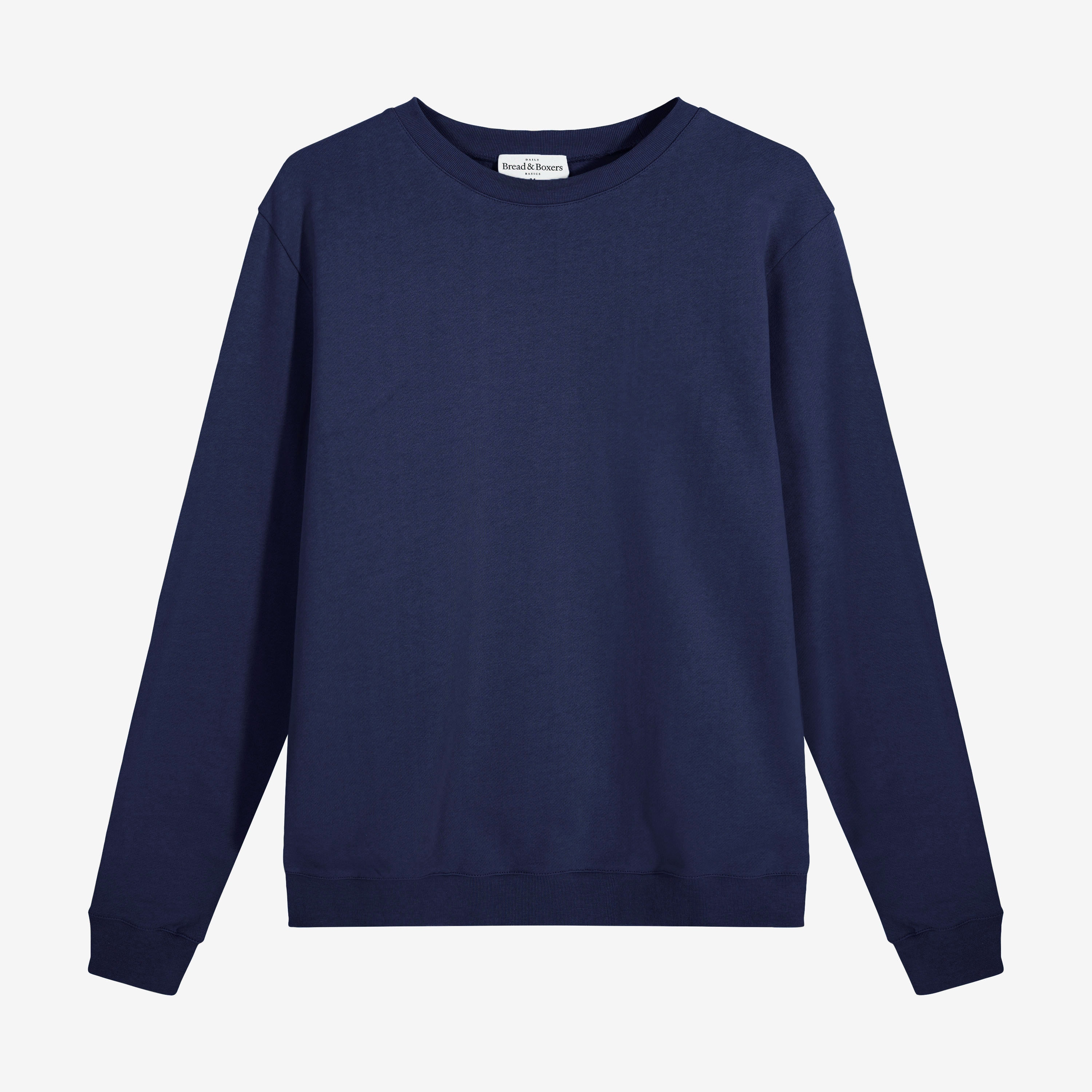 Navy Blue classic Sweatshirt for men made of organic cotton - Bread & Boxers